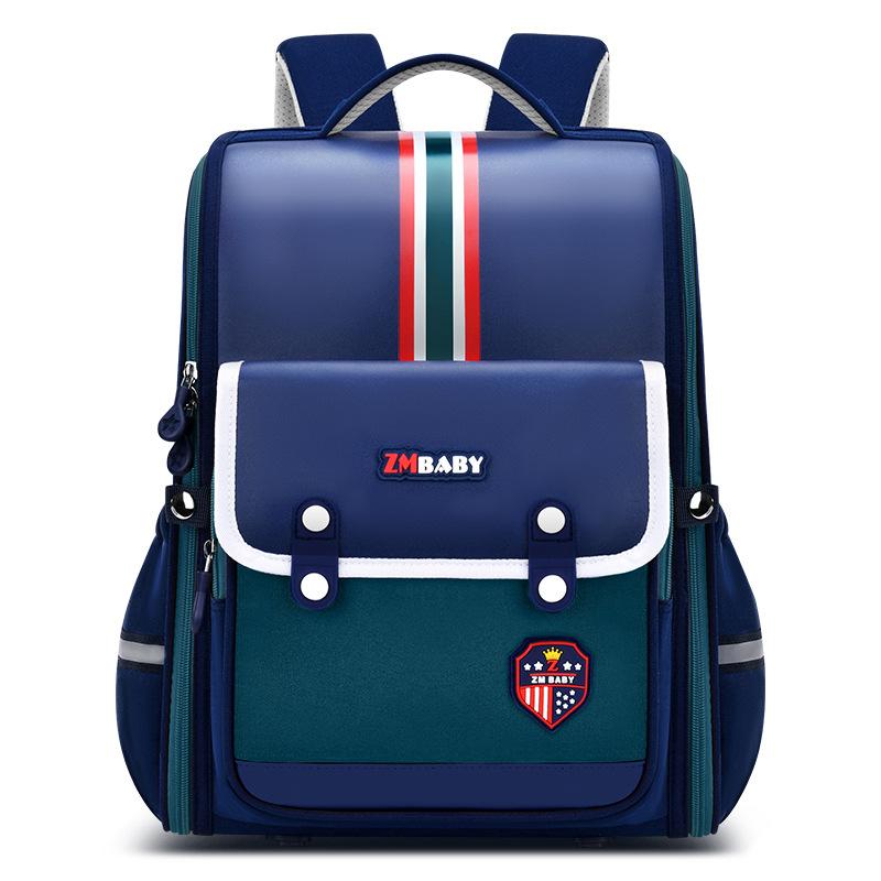 Nylon Trendy England Style Autumn New Primary Student School Bags Integrated Full Opening Large Capacity Children Backpack Grades 1-3-4 Boy's Book Bag