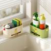 Sponge Holder Drain Storage Rack Large Capacity Rust-Resistant Multi-Functional Kitchen Organizer Sink Caddy