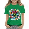 Children's Casual and Fashionable Round-Neck Printed Short-Sleeve Top for Back-to-School