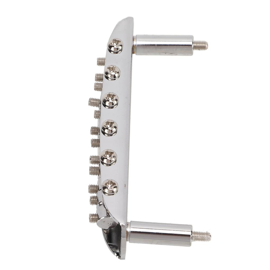 Electric Guitar Bridge 6 String Tailpiece Metal Instrument Accessory for JazzmasterSilver