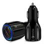 3.1A QC3.0 2 USB Car Charger 12-24V Car Adapter Socket Splitter Cigarette Lighter Quick Car Phone Charger For IPhone Samsung