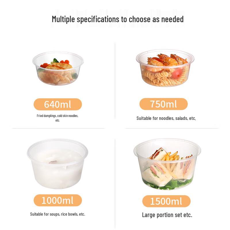 Meiliya Disposable Round Food Containers