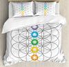 Lotus Bedding Set For Bedroom Bed Home Sacred Geometry Yantra Mandala With Triangle Figur Duvet Cover Quilt Cover And Pillowcase