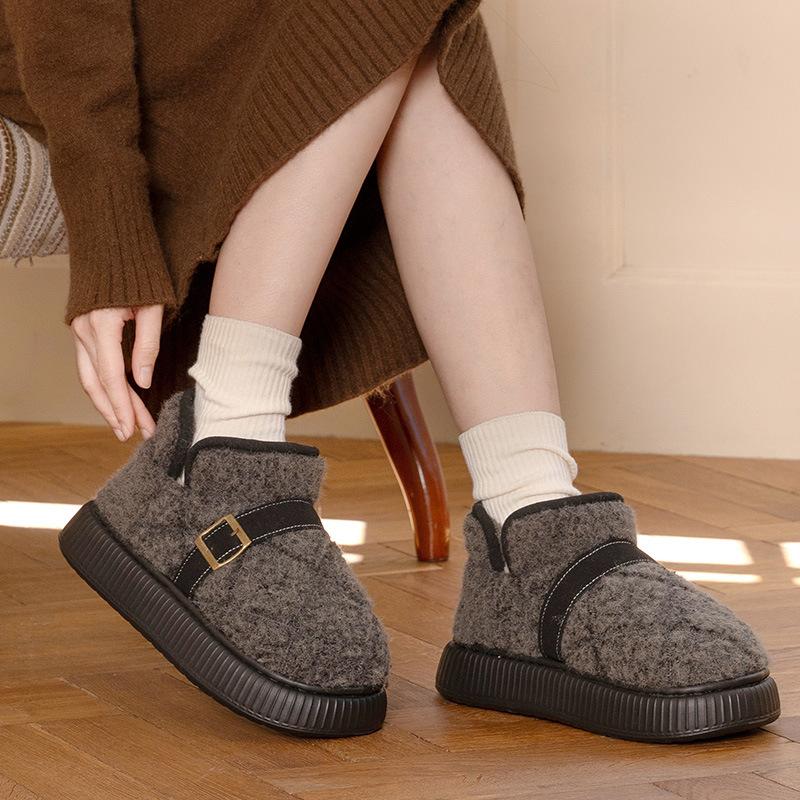 2025 New Cotton Slippers Winter Indoor Home Comfort Thick-soled Plush Warm Cotton Shoes Outer Wear