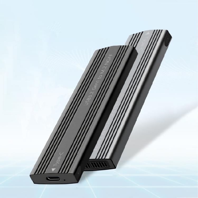 Aluminum M.2 Double Protocols Solid Disk Enclosure Adapter Box for Fast USB3.2 and Type C Solid Disk Case