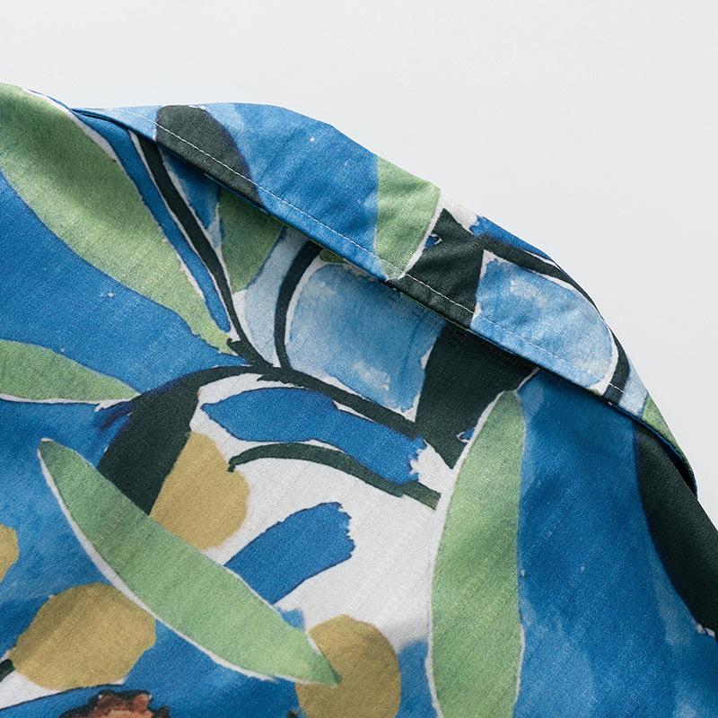 Exquisite Men's Floral Shirt Summer Retro Hong Kong Style Japanese Fashion Versatile