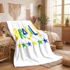 Brazil national football team Print Flannel Blanket Soft Warm Sofa Bed Throw Blanket For Home Office Bedroom
