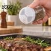 Outdoor Barbecue Jar Accessory Spice Shaker Lid for Oui Yogurt Jars, Reusable Plastic Kitchen Powder Dispenser Attachment Tops, Adjustable Shake
