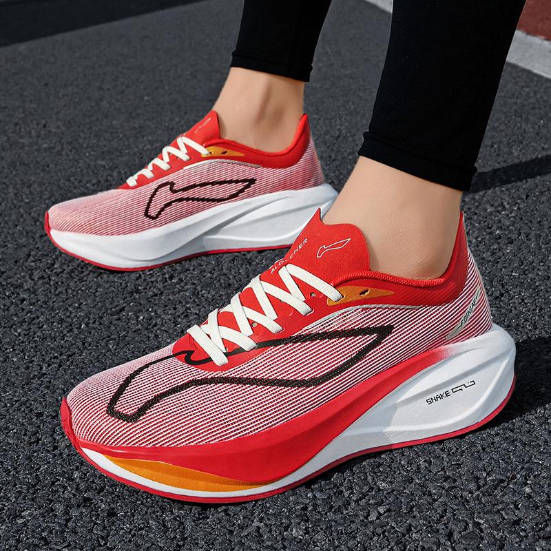 

Middle school students and men s running shoes Carbon board jogging shoes Feidian 5-body test sports shoes Lightweight spring and summer mesh brea 34