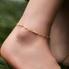K Gold Plated Simple Stackable Versatile Geometric Women Anklet