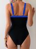 2025 Sexy Tight Drawstring One-Piece Bikini - New European & American Hot Spring Swimwear