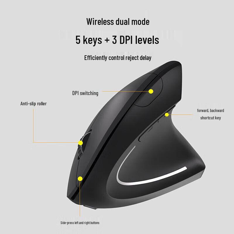 T22 Ergonomic Dual-Mode Wireless Vertical Mouse