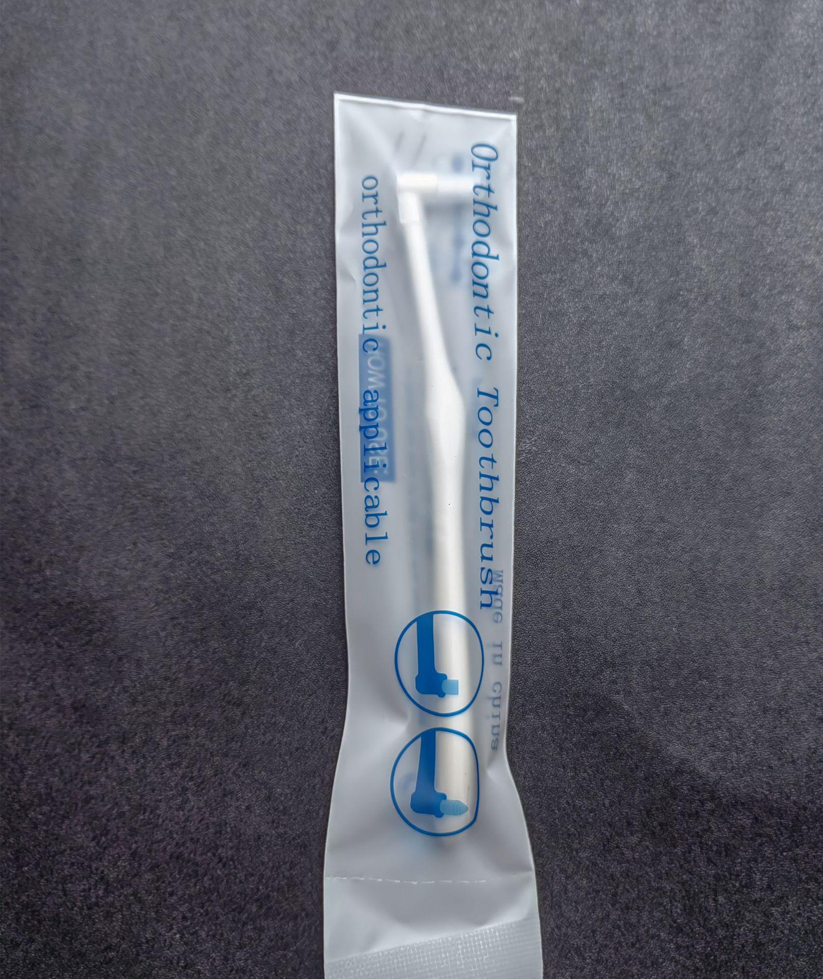 

Ортодонтическая однолучевая зубная щетка: Компактная, заостренная плоская головка для ухода за брекетами и имплантатами - средняя щетина