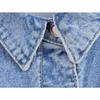 Damen Jeanshemdjacke mit Kragen und Taschen - 2026 Vielseitiger Stil