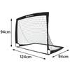 REFREEZE Folding Soccer Goal with Storage Portable for Indoor and Outdoor Use Bag, (124x94cm, Black, 124x94cm)