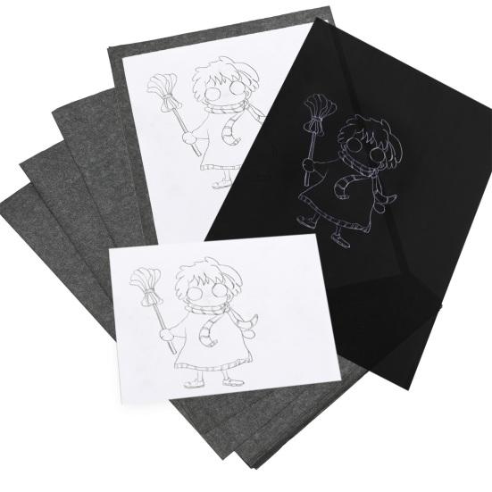 100 Sheets Carbon Transfer Paper Clear Reusable Erasable Anti-fade Copier Stencil Single-sided A4 Graphite Transfer Tracing Painting Copy Paper for