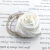 Rose Flower Head Rope French Style Retro Gentle Large Flower Intestine Hair Ring Artistic Satin Gloss Hair Scrunchies Woman