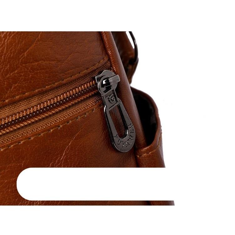 Soft Leather Handbag Female Vintage PU Shoulder Bag Multi-pocket Messenger Bag Shopping Lady Crossbody Bags Mommy Totes