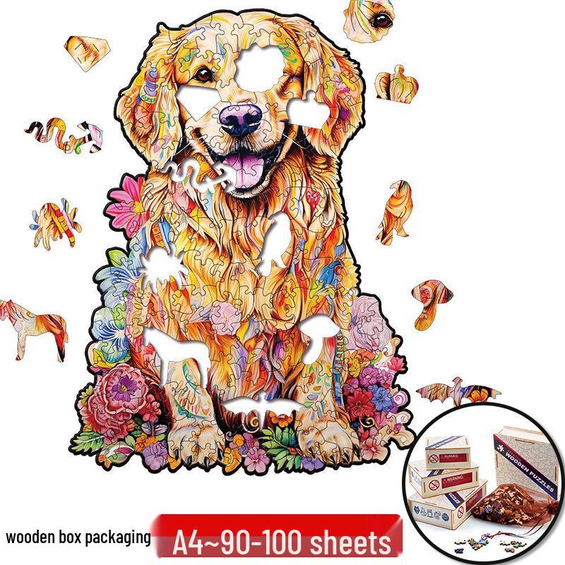 Irregular Animal Dog Penguin Wooden Puzzle in Stock