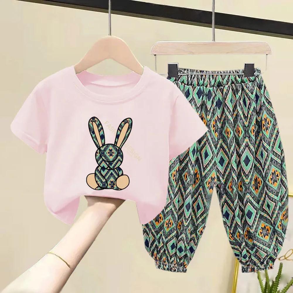 Girls Summer Sleeveless Suit Summer Girls Fashion Korean Version of The Cute Polka Dot Girls Two-piece Suit