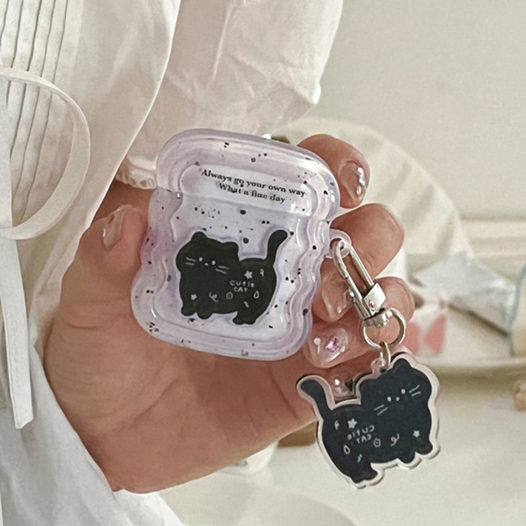 Ink splashing cat for AirPods pro1 apple bluetooth wireless 1/1/1 generation wave earphone cover pendant female