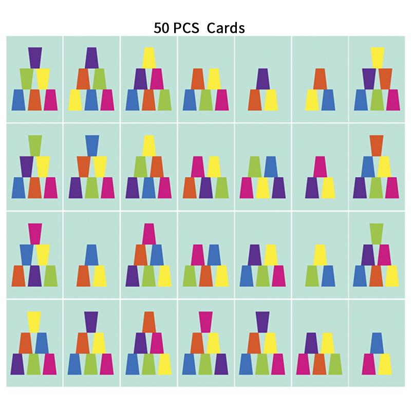 משחק תחרותי כוסות ערימה לילדים, משחק שולחן מהנה של ערימת כוסות, תיאום עין-יד, מהירות, אימון ערימת כוסות לילדים