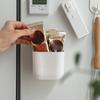 Magnetic Storage Box Punch Free No Drilling Removable Non-slip Modern Heavy Duty Refrigerator Side Storage Organizer Holder Kitchen Supplies