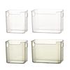 Boîte de rangement pour porte latérale de réfrigérateur Bacs de rangement en plastique transparent Empilables Organisateur de cuisine pour viande Snacks et Boissons