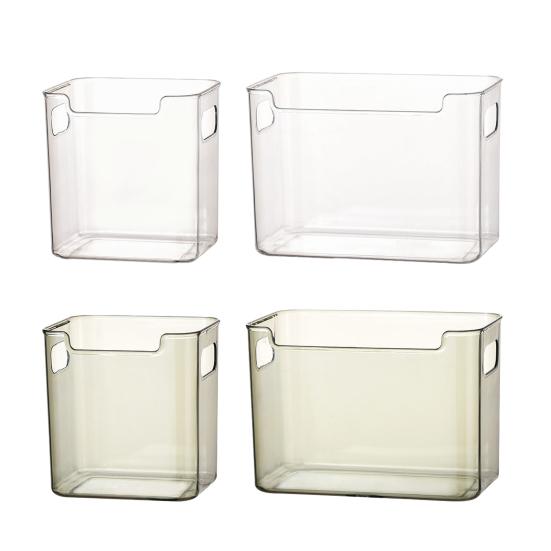 Boîte de rangement pour porte latérale de réfrigérateur Bacs de rangement en plastique transparent Empilables Organisateur de cuisine pour viande Snacks et Boissons