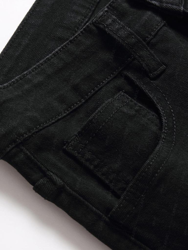 ZAFUL Broken Heart Pattern Zippered Jeans