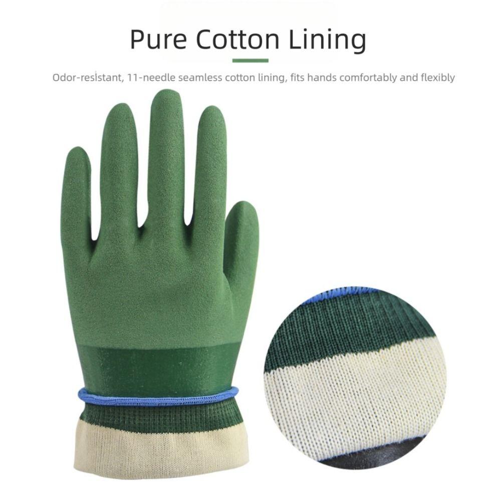 Full Palm Nitrile Gloves Thickened Chemical Proof Gloves Reusable Oil Resistant Gloves  Industrial