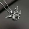 Vintage Eagle Pendant Necklace, Men's Punk Hip Hop Streetwear Jewelry