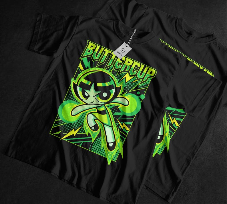 90s Powerpuff Girls Cartoon Tee, Blossom Bubbles Buttercup, Mojo Jojo, Gift for Kid 100