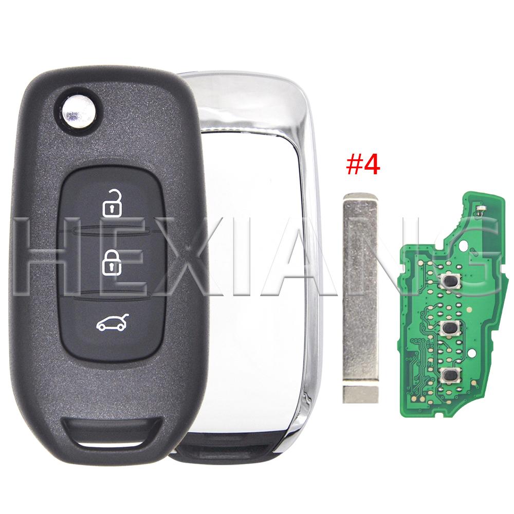 DR 4A Chip 433MHz Car Remote Flip Key CWTWB1G767 For Renault Kadjar Captur Megane3 Symbol Logan 2 Sandero 2 Dacia Duster