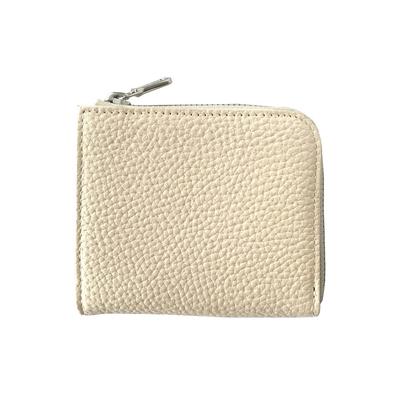 Geldbörse Reißverschluss Geldbörse Mini Geldbörse Leder Echtleder Stilvoll Niedlich Schrumpfen Geprägtes Leder Made in Japan G055 [Gratia] L-förmig Damen (beige)