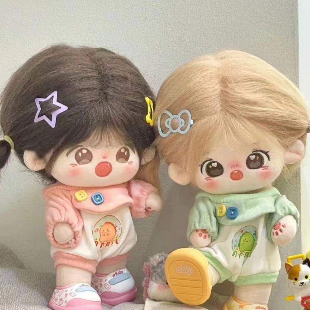 Cartoon T-shirt 20cm Cotton Doll Clothes Peaked Cap Plush Doll Clothes  20cm Cotton Doll