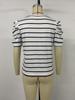 Summer 2026 New Arrivals: Simple Style Puff Sleeve Striped Women's T-shirt