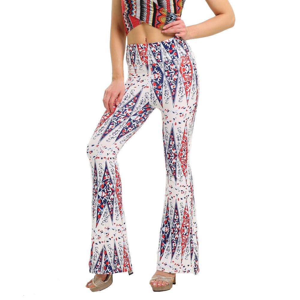 Fashion Floral Leggings High Waist Printed Flared Trousers For Women Highly Stretchable Fitness Tights Yoga Pants Dance Pants