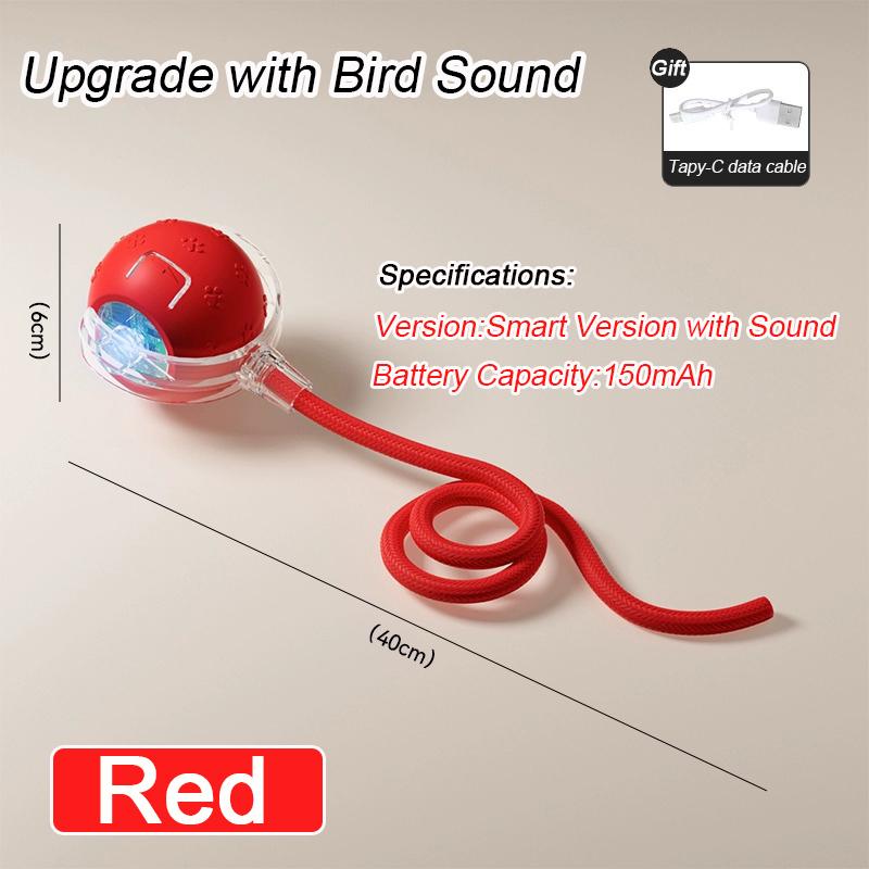 Upgrade Smart Interactive Cat Toys Ball Pet Interaction with Bird Sound Automatic Rolling Ball Toy for Cat Electric Dog Ball Toy