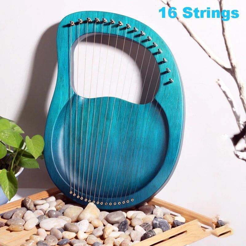 Lyre Harp 10/16/19/21/24 Strings Piano Harp Lyre Harp Mahogany Stringed Musical Instrument With Tuning Wrench Spare Strings