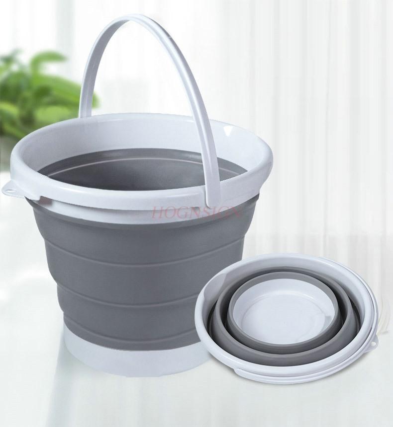 Foldable Bucket Portable Outdoor Travel Household Small Bucket Fishing Bucket Plastic Foot Wash Car Wash