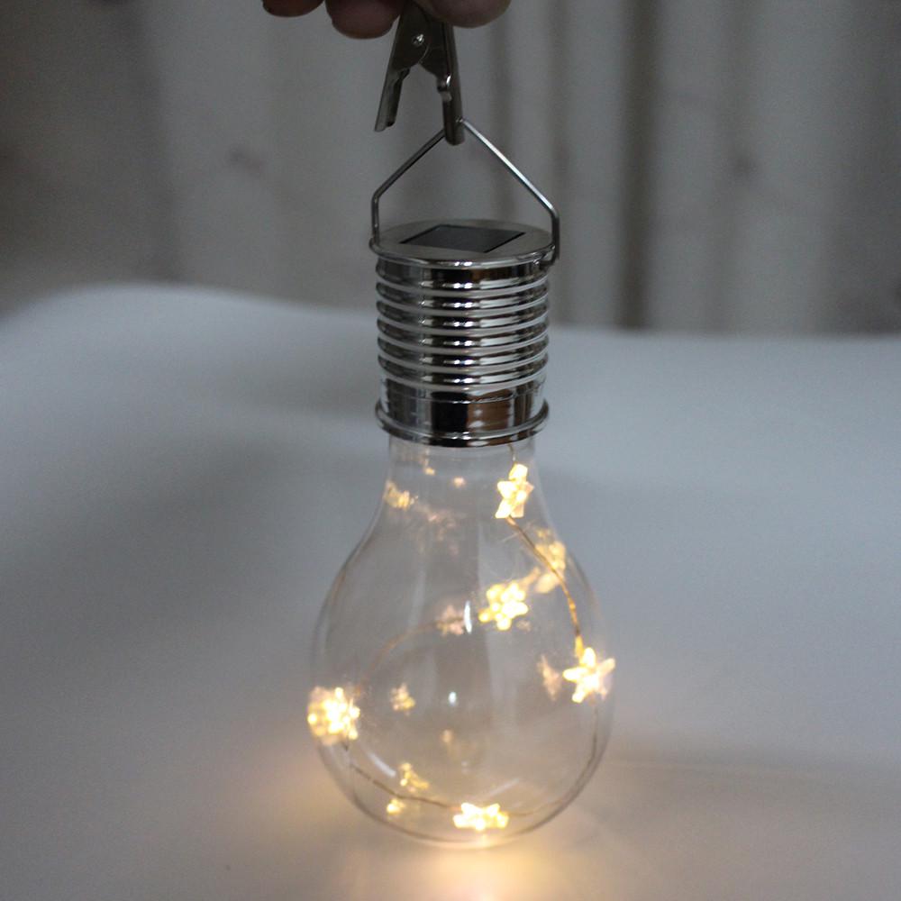1PC Waterproof Solar Rotatable Outdoor Garden Camping Hanging LED Light Lamp Bulb