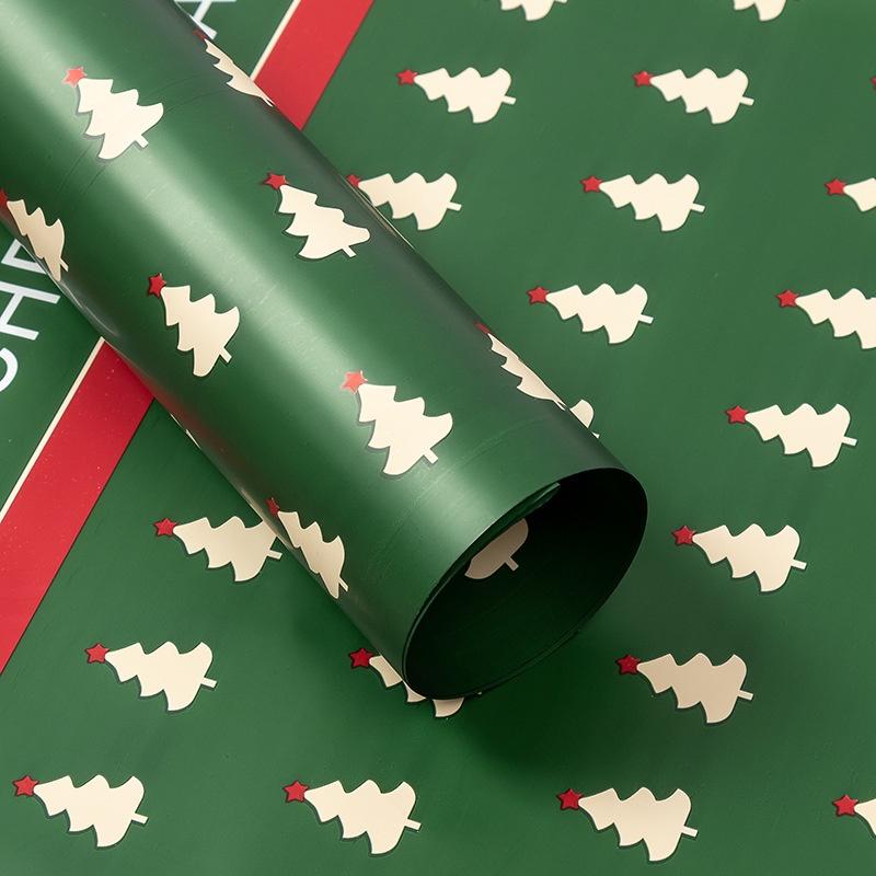 5ks Vánoční voděodolný balicí papír Sváteční večírek Štědrý večer Valentýn Kytice Dárkové balení Dekorace