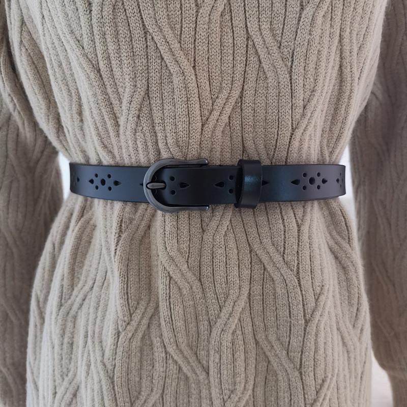 Fashionable Womens Leather Waist Belt With Alloy Closure For Daily Casual Outfits