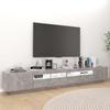 Vidaxl Szafka Pod Tv Z Oświetleniem Led, Szarość Betonu, 260X35X40 Cm
