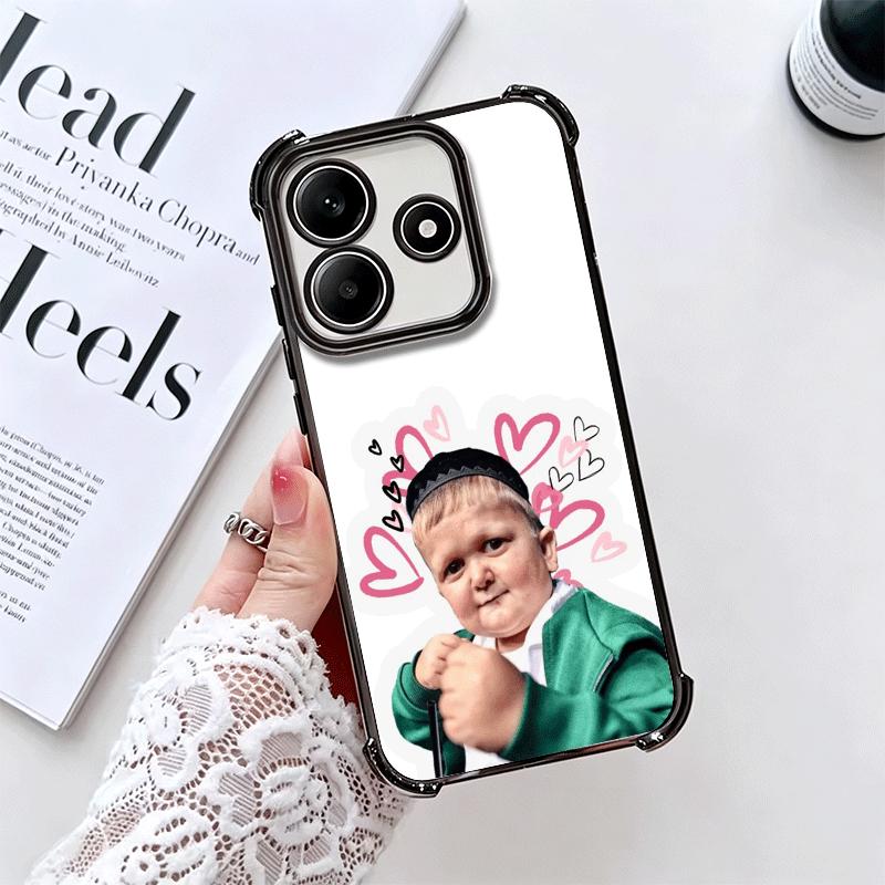 Funny Babaite Hasbulla Plating Phone Case For Xiaomi Redmi Note 14 15 Pro Plus 13 12 11 11S 11T 10 9S 9 5G Anti-Fall Airabag Cov