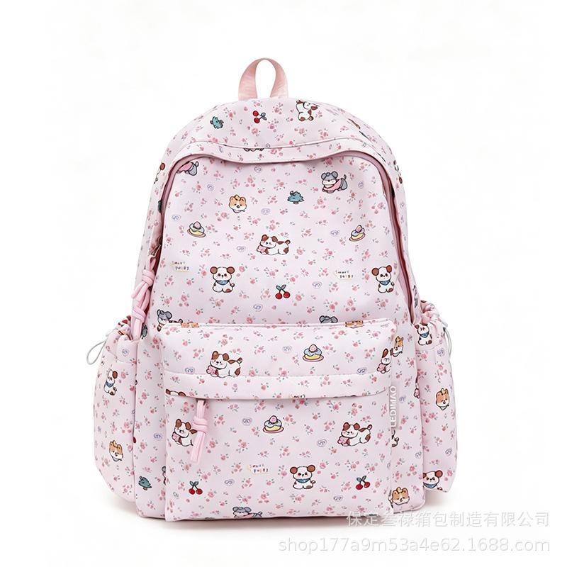 Schoolbag Korean Version Ins Cartoon Puppy Backpack Female College Style Student Schoolbag Cute Niche Commuter Large Capacity Backpack