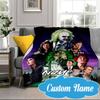 Custom Name Beetle-juice Movie Art Blanket bed sofa Blanket Flannel Blanket for Camping, Hiking, Picnic Essentials,gift for Fan family