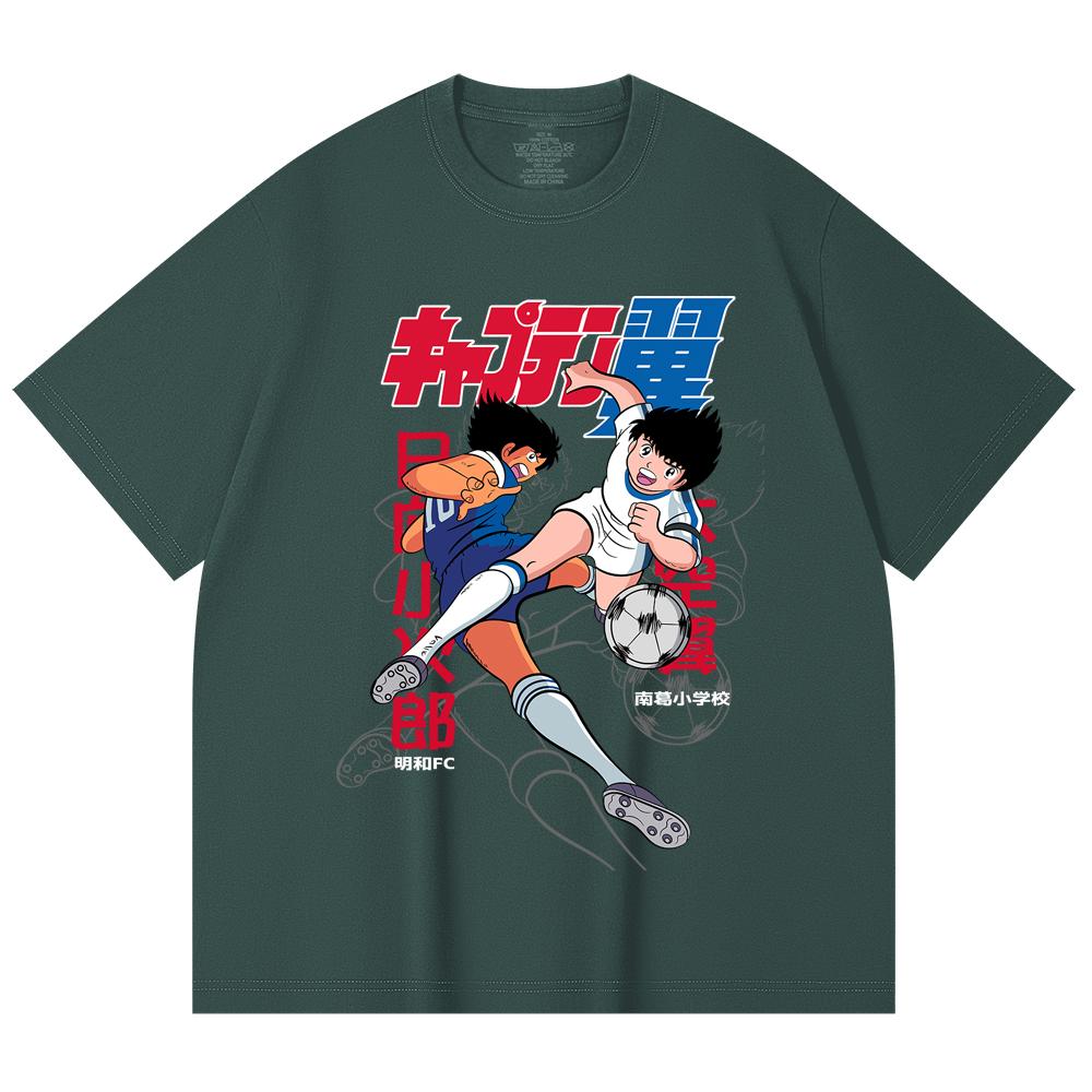 230 Gsm 100% Cotton Captain Tsubasa V2 Print Unisex Heavy Cotton T Shirt