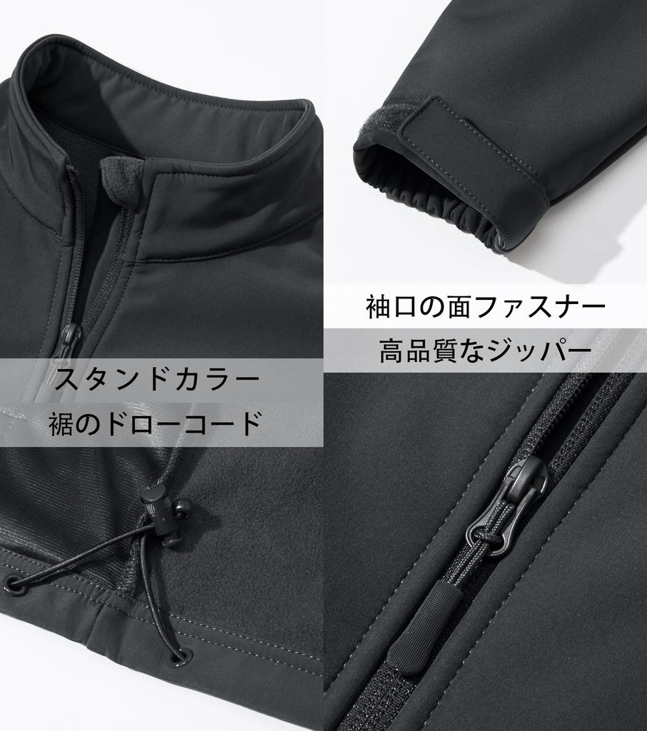 KEFITEVD Biker Jacket for Outdoor Cold and Size XL Men's Fleece-Lined Winter, Wear, Airsoft, Tactical, Water-Repellent, Workwear, Weather, Trekking,